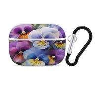 Pansy Perfection - Custodia protettiva antiurto per Airpods Pro, con moschettone, anti-caduta, per Airpods Pro di seconda generazione, colore: bianco