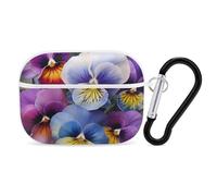 Pansy Perfection - Custodia protettiva per AirPods Pro con anello portachiavi, custodia protettiva rigida per AirPods Pro di seconda generazione, per donne e uomini, facile da aprire, protezione