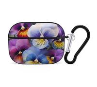 Pansy Perfection - Custodia protettiva per AirPods Pro con anello portachiavi, custodia protettiva rigida per AirPods Pro di seconda generazione, per donne e uomini, facile da aprire, protezione