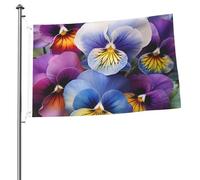 Pansy Perfection Flag 2x3 Ft Stampa su entrambi i lati Bandiera da giardino Bandiere di benvenuto per esterni Bandiera della casa Bandiera per esterni Banner Segni per interni Cortile Decorazione per