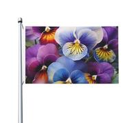 Pansy Perfection Flag 3x5 Ft Bandiera Outdoor Banner Holiday Garden Flag Welcome Yard Banner Casa Giardino Cortile Bandiere Decorazione Prato Bandiere, Interni/Esterni Stampa su due lati Bandiera