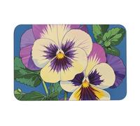 Pansy Perfection Print Diatome, tappetino da bagno assorbe umidità e sporco, zerbino con retro in gomma antiscivolo, adatto sotto la porta, per pavimento del bagno, vasca, doccia, lavandino