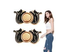 Pant Clips For waistTightener - Detachable Denim Pants waistAdjuster Clips Multifunctional Buckle Extender Adjustable Trousers Waistband Reducer Decorative Tightening Clasp Reusable Buckle Too