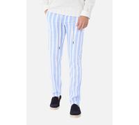 Pantalaccio Uomo Lino Cotone Pantaloni Estivi con Riga Larga con Laccio in Vita