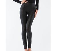 Pantaleggings donna Matignon eco pelle con impuntature sulle ginocchia art Biker