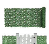 Pantalla de cobertura artificiale: pannelli di hojas estables UV Faux Green Wall, Cubierta de privacidad flexible | Decoración de la cerca al aire libre con efecto natural para el balcón Garden Pool