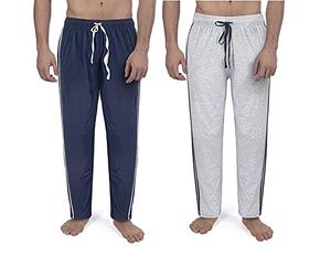 Pantalon de la plus courte longueur pour hommes (lot de 2) pigiama (M, lot de 2), grigio/blu marino