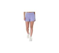 Pantaloncini 2 in 1 asics road 3 5 in viola da donna