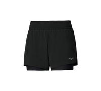 Pantaloncini 2 in 1 mizuno 4 5 pollici nero da donna
