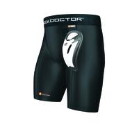 Pantaloncini a compressione Shock Doctor con Bioflex Cup nero Noir L