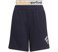 PANTALONCINI ADIDAS B 3 BAR SHORT COTONE CON TASCHE HE1935 BAMBINO BLU
