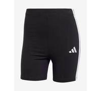 Pantaloncini adidas Essentials High Waisted Biker 3 Stripes nero bianco donna - M