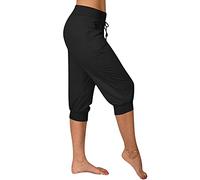 Pantaloncini al ginocchio da donna con elastico in vita - Pantaloncini da donna a 3/4 da donna taglie forti pantaloncini da corsa morbidi e comodi da donna leggeri pantaloncini da palestra da donna