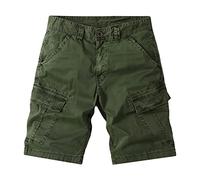 Pantaloncini cargo casual da uomo leggeri vestibilità rilassata multi tasca pantaloncini larghi militari estivi pantaloni corti all'aperto, Verde militare, XX-Large, Classico