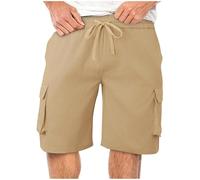 Pantaloncini cargo da uomo ad asciugatura rapida da uomo pantaloncini da corsa con tasche elastico in vita Activewear casual estivi leggeri pantaloni della tuta traspiranti vestibilità ampia atletica