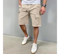 Pantaloncini cargo da uomo con vita elastica e tasche multiple, adatti per uso casual quotidiano, uscite del fine settimana, viaggi, riunioni con amici e altro ancora. Questo paio di pantaloncini è un
