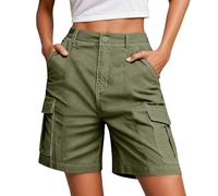 Pantaloncini cargo da uomo estivi con design a tasca per un trasporto rilassato nella vita di tutti i giorni, adatti per attività estive, pantaloncini da uomo corti con tasche, verde militare, S