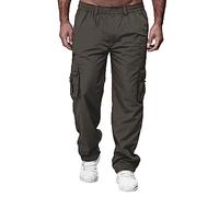 Pantaloncini cargo da uomo, leggeri, con elastico in vita, pantaloni da allenamento per esterni con più tasche, pantaloni da lavoro da combattimento per uomo, vestibilità ampia, pantaloni da tuta a