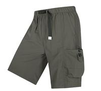 Pantaloncini Cargo da Uomo - Leggeri E Ad Asciugatura Rapida - Pantaloncini Estivi Casual da Esterno con Tasche, Vita Elastica - Ideali per Escursionismo E Viaggi(Green,L)