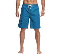 Pantaloncini cargo da uomo, mimetici, ad asciugatura rapida, per nuoto, con rete e tasche, per escursionismo, combattimento, viaggi, passeggiate, golf, blu cielo, S