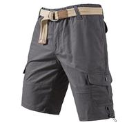 Pantaloncini cargo da uomo Pantaloni da lavoro da combattimento all'aperto Tuta dritta da uomo Pantaloncini casual sportivi elastici senza cintura per escursioni all'aperto combattimento viaggi