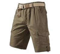 Pantaloncini cargo da uomo Pantaloni da lavoro da combattimento all'aperto Tuta dritta da uomo Pantaloncini casual sportivi elastici senza cintura per escursioni all'aperto combattimento viaggi