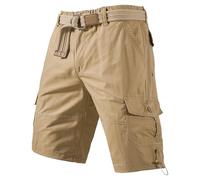 Pantaloncini cargo da uomo Pantaloni da lavoro da combattimento all'aperto Tuta dritta da uomo Pantaloncini casual sportivi elastici senza cintura per escursioni all'aperto combattimento viaggi