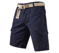 Pantaloncini cargo da uomo Pantaloni da lavoro da combattimento all'aperto Tuta dritta da uomo Pantaloncini casual sportivi elastici senza cintura per escursioni all'aperto combattimento viaggi