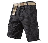 Pantaloncini cargo da uomo Pantaloni da lavoro da combattimento all'aperto Tuta dritta da uomo Pantaloncini casual sportivi elastici senza cintura per escursioni all'aperto combattimento viaggi
