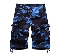 Pantaloncini Cargo Da Uomo Sportivi Slim Fit Shorts Estivi Vita Elasticizzato Leggeri Traspirante Pantaloni Corti Classico Trekking Pantaloncini Con Tasche Laterali Multi-Tasche Corsa Lavoro Bermuda