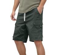 Pantaloncini cargo da uomo versatili e classici, con coulisse, molte tasche, alla moda, alla moda, per le calde giornate estive, comodi pantaloni per il tempo libero nella vita di tutti i giorni