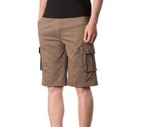 Pantaloncini Cargo da Uomo, vestibilità Comoda, Multitasche, Lunghezza al Ginocchio, per Escursioni estive e attività avventurose all'aperto in Tutte Le Stagioni