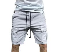 Pantaloncini cargo mimetici da uomo pantaloni da combattimento da uomo casual a vita media pantaloni a vita media pantaloncini al ginocchio per escursioni all'aperto combattimento viaggi passeggiate
