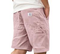 Pantaloncini cargo mimetici da uomo, pantaloni da combattimento, pantaloni da uomo alla moda europea e americana, multi tasca con logo ricamato, pantaloncini in velluto a coste retrò, per