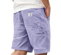 Pantaloncini cargo mimetici da uomo, pantaloni da combattimento, pantaloni da uomo alla moda europea e americana, multi tasca con logo ricamato, pantaloncini in velluto a coste retrò, per