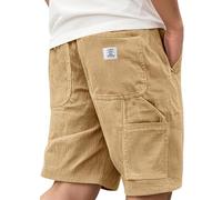 Pantaloncini cargo mimetici da uomo, pantaloni da combattimento, pantaloni da uomo alla moda europea e americana, multi tasca con logo ricamato, pantaloncini in velluto a coste retrò, per