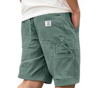 Pantaloncini cargo mimetici da uomo, pantaloni da combattimento, pantaloni da uomo alla moda europea e americana, multi tasca con logo ricamato, pantaloncini in velluto a coste retrò, per