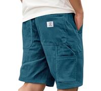 Pantaloncini cargo mimetici da uomo, pantaloni da combattimento, pantaloni da uomo alla moda europea e americana, multi tasca con logo ricamato, pantaloncini in velluto a coste retrò, per