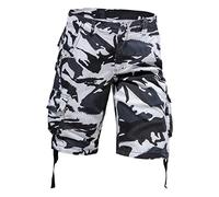 Pantaloncini cargo mimetici da uomo UK multi tasche da combattimento mimetico corto per allenamento all'aperto pantaloni in lino lunghezza al ginocchio pantaloni della tuta traspiranti comodi mezzi