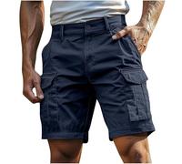 Pantaloncini cargo mimetici slim fit da uomo alla moda casual con tasche per escursioni all'aperto combattimento viaggi passeggiate golf, Marina Militare, 4XL