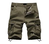 Pantaloncini Cargo Uomo con Multi-Tasca Casual Pantaloncini Sportivi di Grandi Dimensioni Running Escursionismo Pantaloncini E Bermuda Leggero Chino Bermuda Tattici Pantaloni Corti Lavoro Tempo Libero