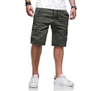 pantaloncini cargo uomo, cotone, elasticizzato, tasche, casual, outdoor