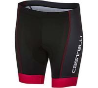 Pantaloncini Castelli Future Racer Bambino, nero/rosso, S