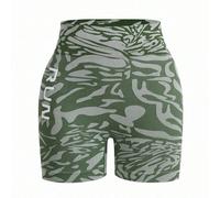 Pantaloncini casual da donna a vita alta con stampa colorblock all-over L,M,SGraficoTessuto