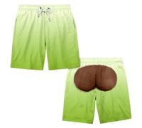 Pantaloncini casual da uomo in tessuto leggero, compagni perfetti per tutti i giorni per rilassanti escursioni estive, stampati, versatili, ideali per la primavera, Verde chiaro, L