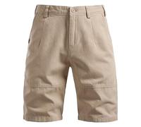 Pantaloncini Chino Classici da Uomo, Leggeri, Ideali per Il Lavoro, per L'Estate, la Spiaggia e Le Vacanze, con Tasche, Colore Albicocca, Taglia Piccola.