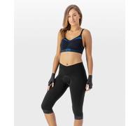 Pantaloncini ciclismo donna 3/4 ALE' SOLID CLASSICO 3/4 nero-antracite 2024