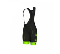 Pantaloncini ciclismo donna ALE' GRAPHICS PRR FOREVER nero-verde fluo