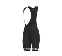 Pantaloncini ciclismo donna ALE' PR-R STRADA nero-bianco 2024