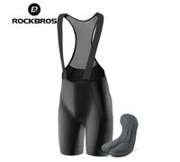 Pantaloncini con bretelle da Ciclismo ROCKBROS pantaloni da bici da uomo classici Ciclismo pantaloncini da bicicletta tasche pantaloncini da esterno riflettenti traspiranti